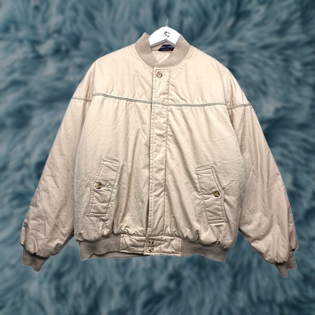 Van Heusen VINTAGE Van Heusen Quilt Lined Bomber Jacket Mens Large Tan Beige Khaki Beige Bomber Jacket Mens L Size US L / EU 52-54 / 3 - 1 Thumbnail
