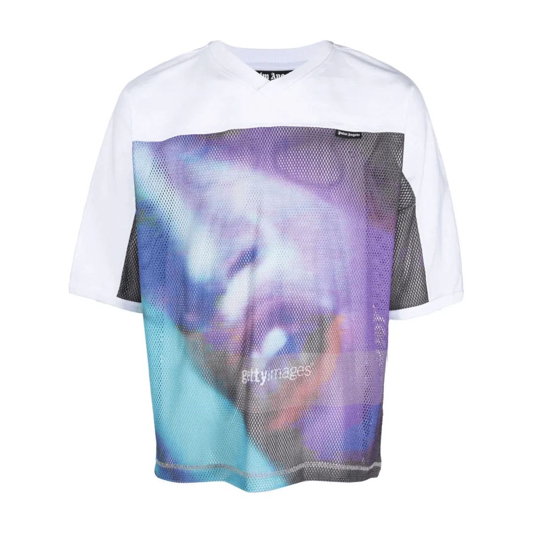 image of Palm Angels O1Mle0424 Getty Miami T-Shirt In Multicolor, Men's (Size Medium)