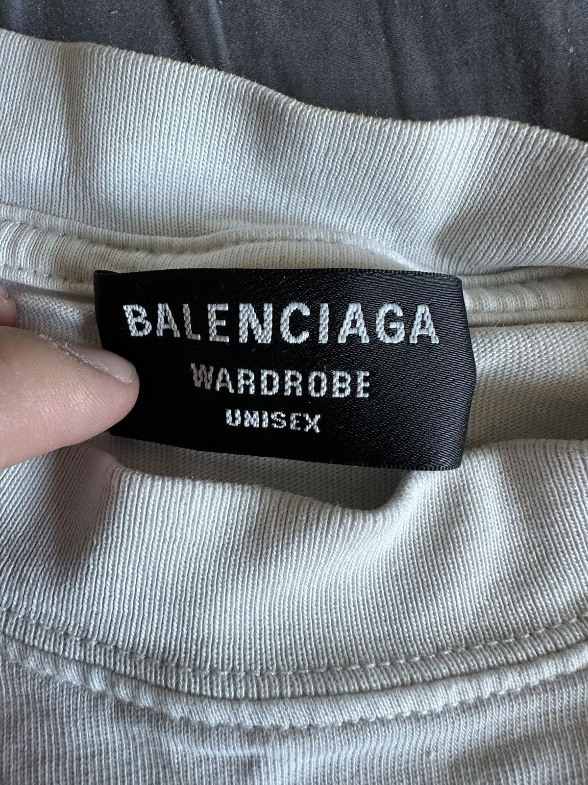 Balenciaga BALENCIAGA WARDROBE LOGO T-SHIRT – WHITE Size US XL / EU 56 / 4 - 3 Thumbnail