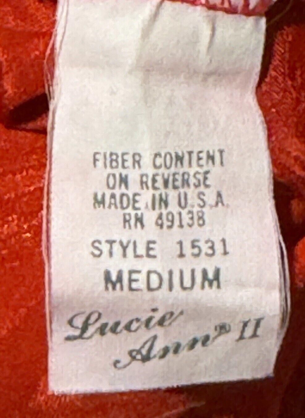 Designer Vtg Holiday Red Satin Lace Lucie Ann II Chemise Nightgown M Size ONE SIZE - 8 Thumbnail
