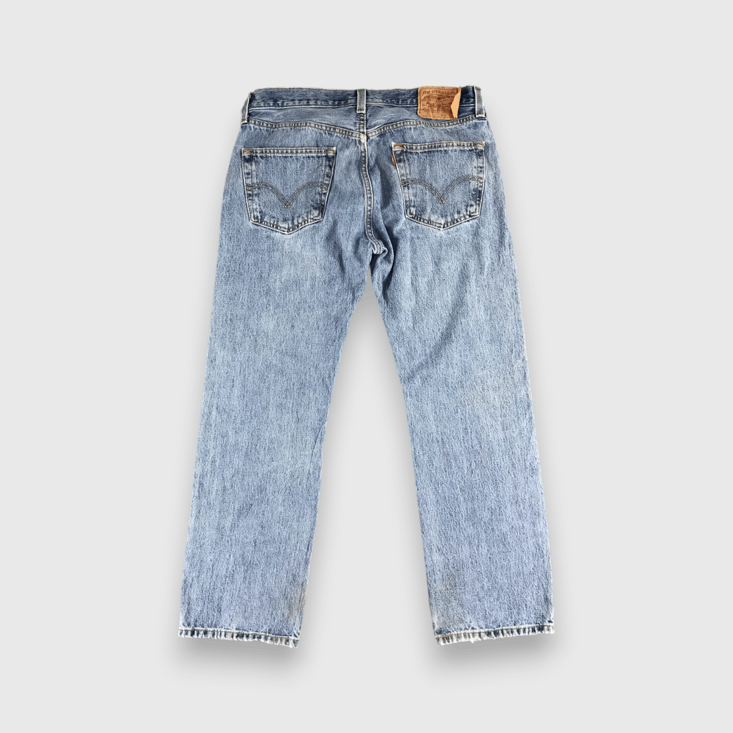 Levi's Levis 501 Jeans Faded Blue Denim-J395 Size US 35 - 2 Thumbnail
