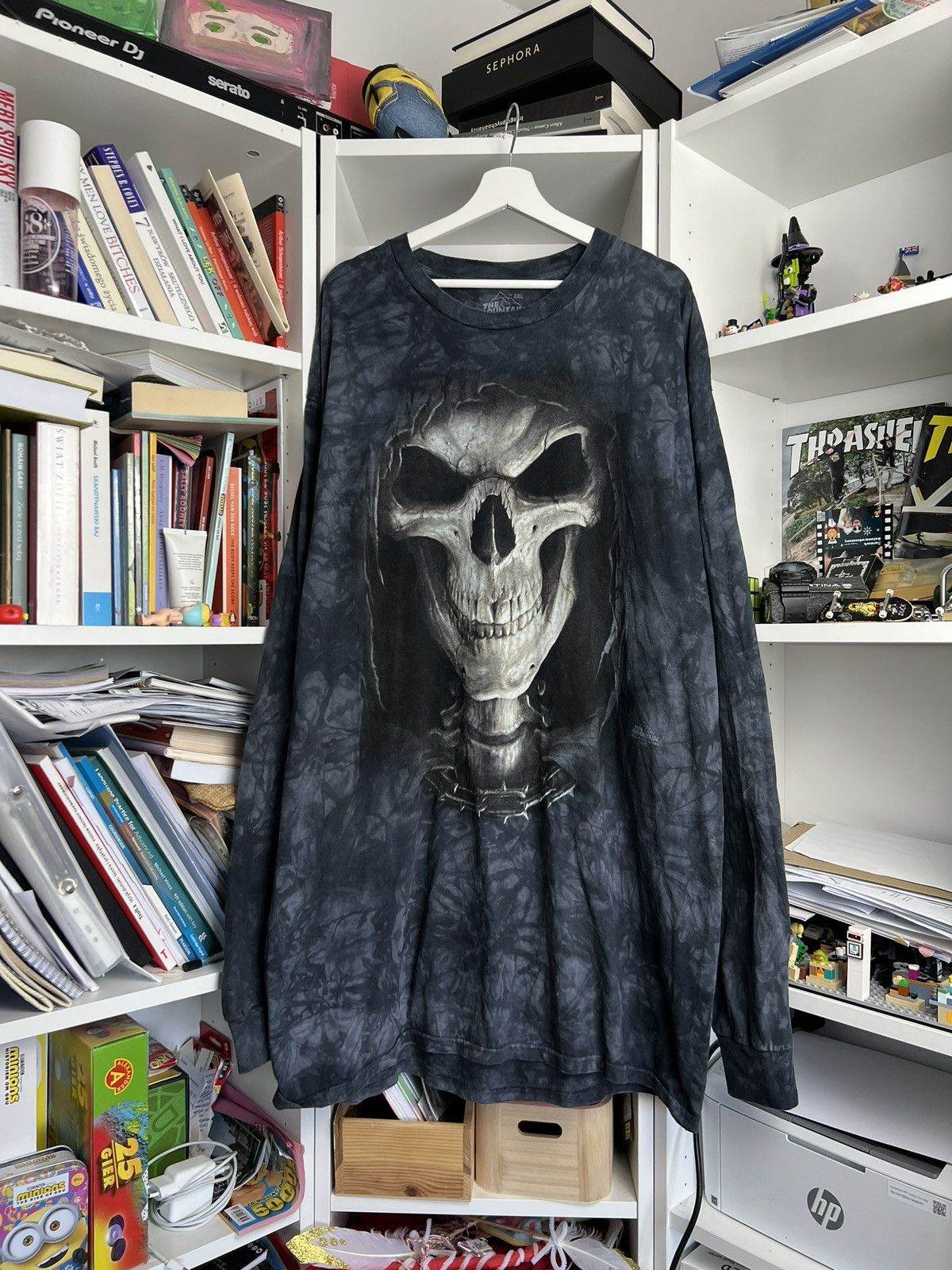 Vintage Y2K The mountain baggy skull print longsleeve t-shirt