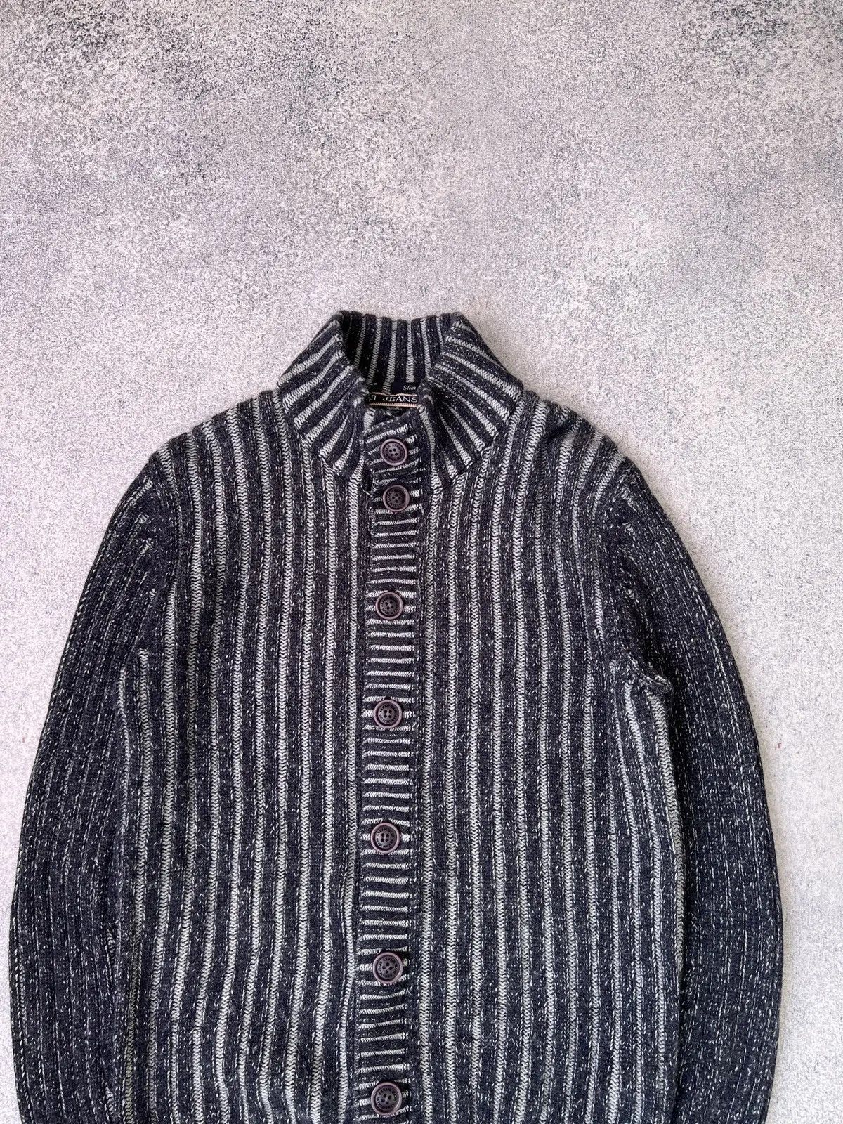 Armani × Vintage Vintage Armani Jeans Ripped Archival Y2k sweater Size US L / EU 52-54 / 3 - 5 Thumbnail