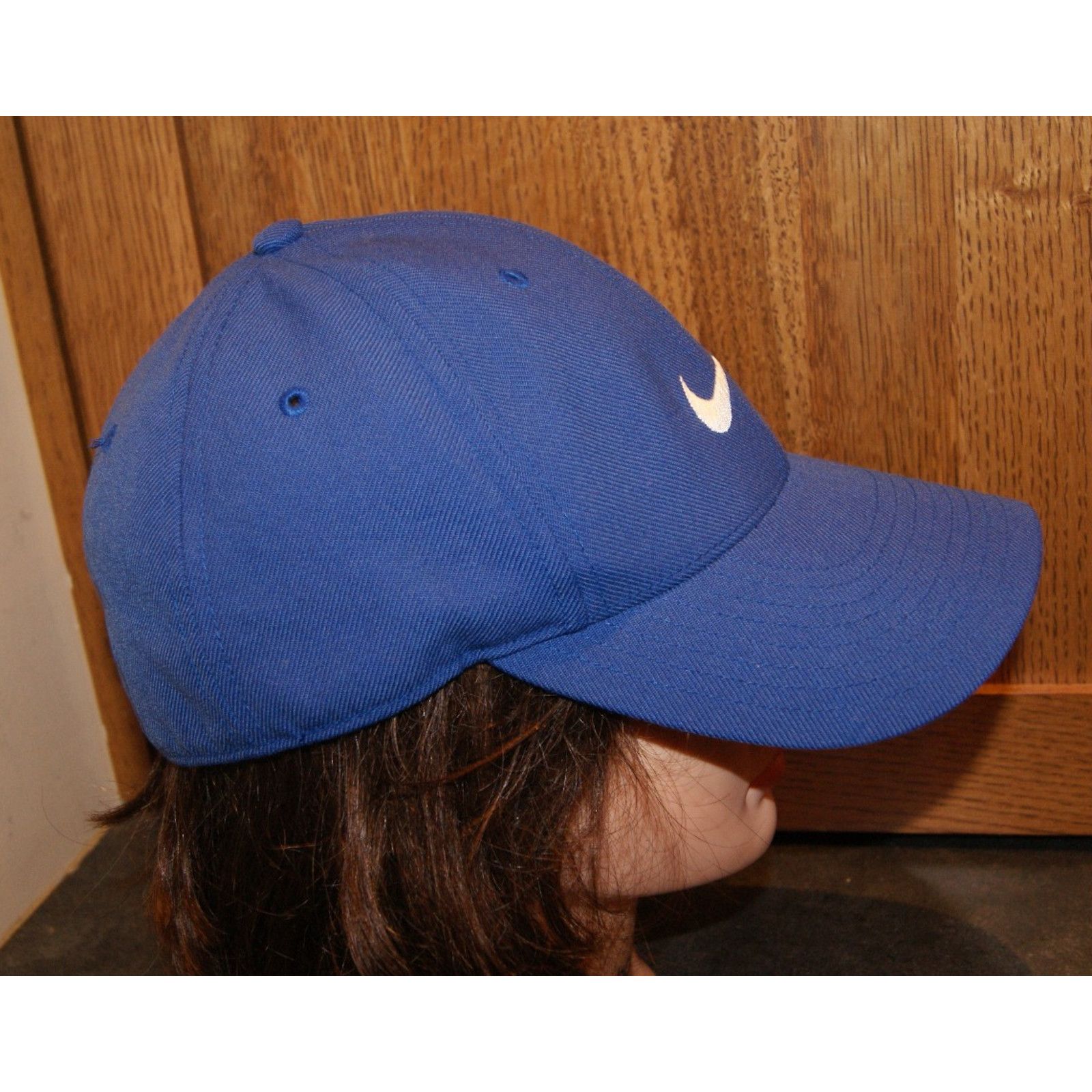 Nike VTG Nike Fitted Hat Wool 7 1/8 Royal Blue Center Swoosh Size ONE SIZE - 4 Thumbnail