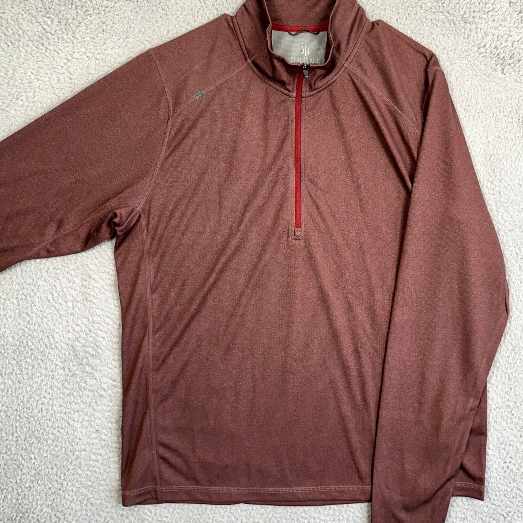 Rhone Rhone Sequoia Pullover Shirt Mens XL Burgundy Red Logo Zip Size US XL / EU 56 / 4 - 2 Thumbnail