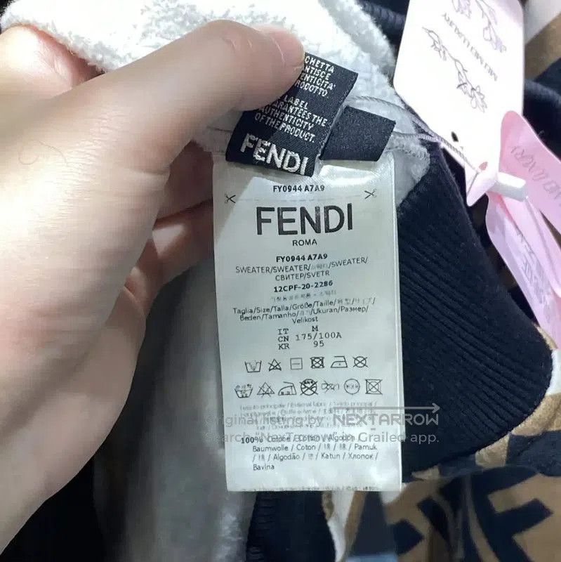 Fendi Fendi Color Block Cotton Sweatshirt for Women . Size M / US 6-8 / IT 42-44 - 4 Thumbnail