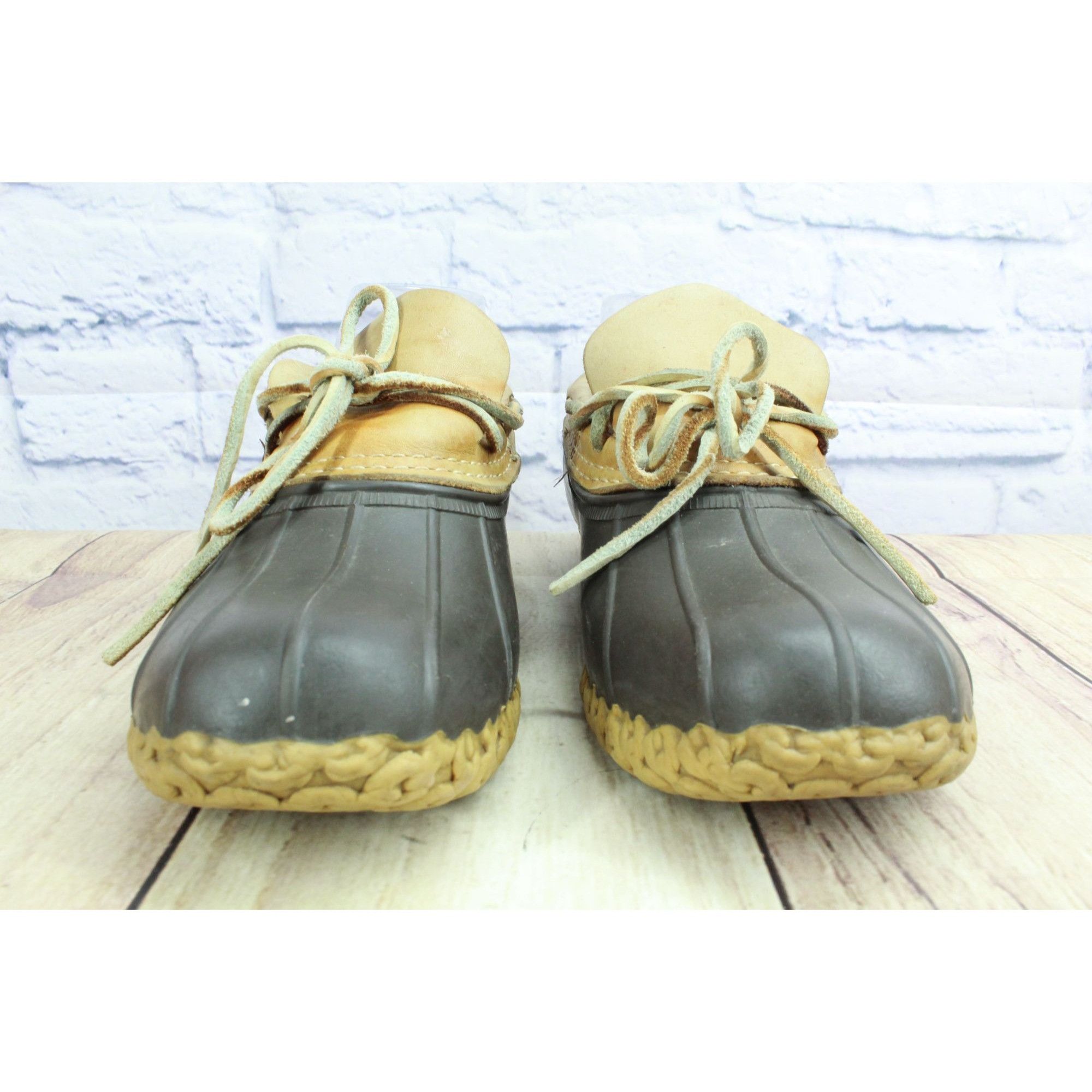 L.L. Bean LL Bean Women’s Brown Leather Unlined Ankle Gumshoes Duck Bo Size US 7 / IT 37 - 5 Thumbnail