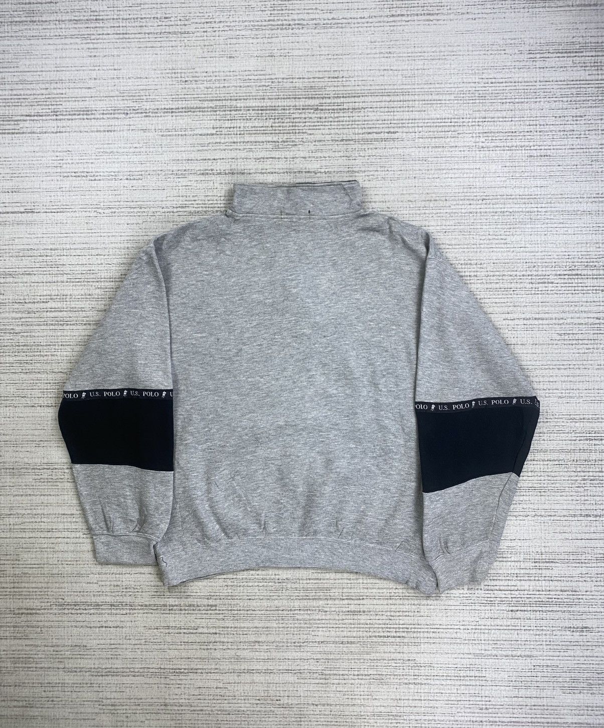 U.S. Polo Assn. × Vintage Vtg 90s U.S Polo Assn Embroidery Logo Half Zipper Sweatshirt Size US XL / EU 56 / 4 - 2 Thumbnail