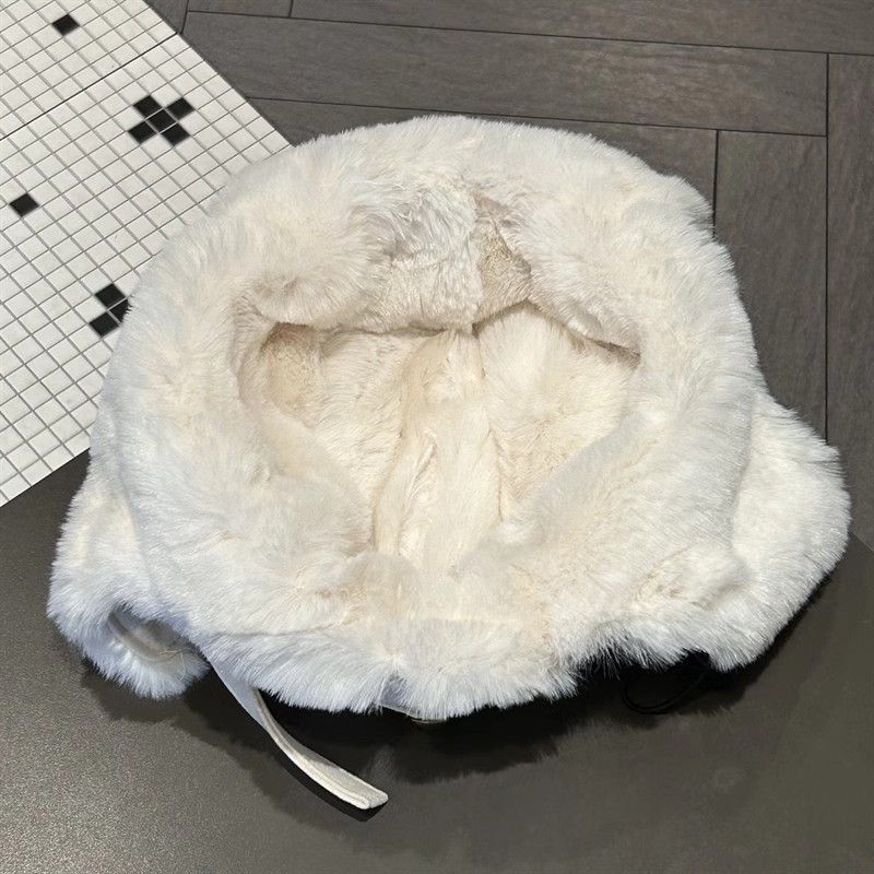 Japanese Brand Y2k winter plush ushanka Warm Hat Size ONE SIZE - 3 Thumbnail