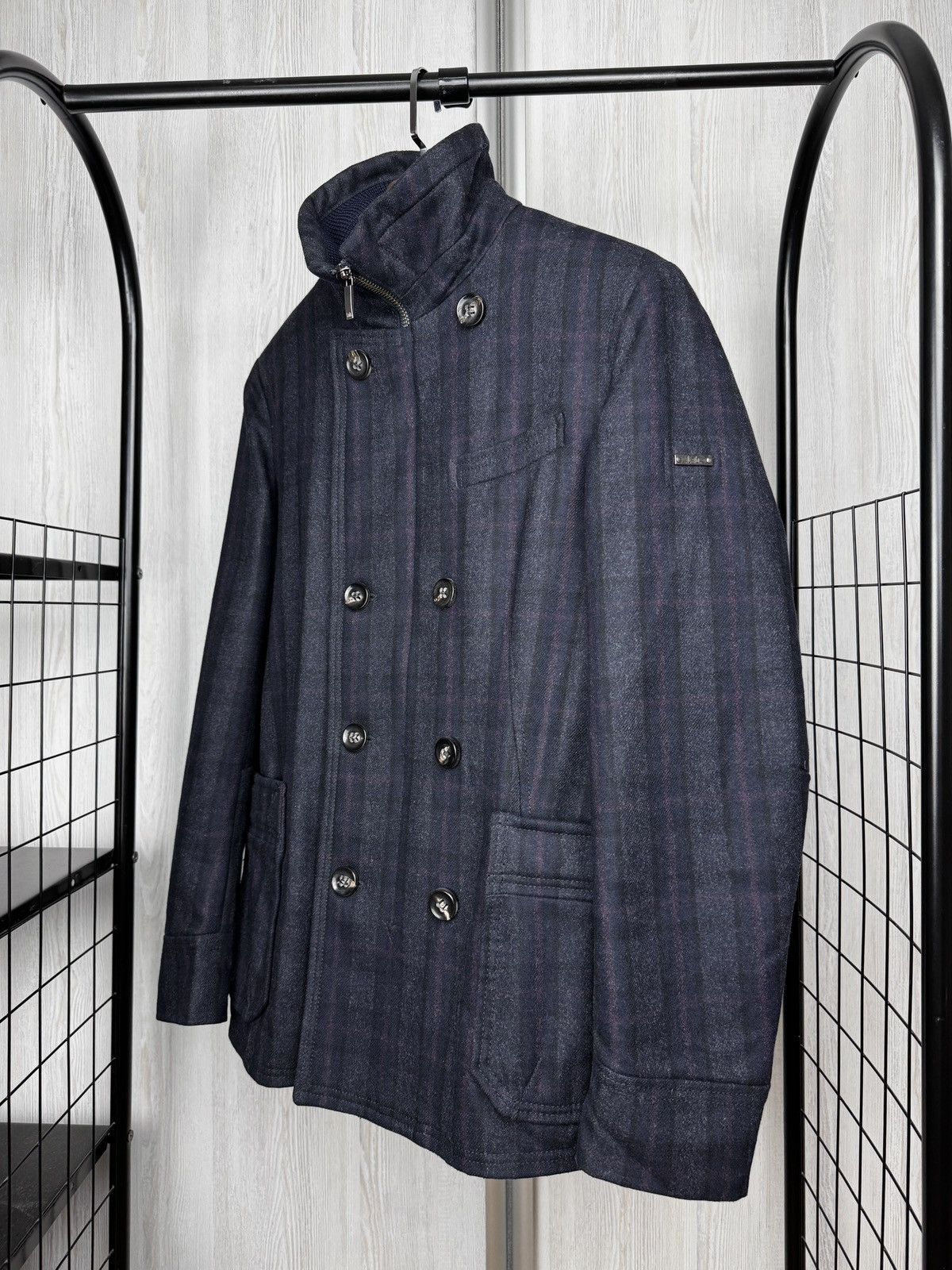 Pal Zileri RRP $2100 Pal Zileri Check Double Breasted Overcoat 40US/50I Size US M / EU 48-50 / 2 - 7 Thumbnail
