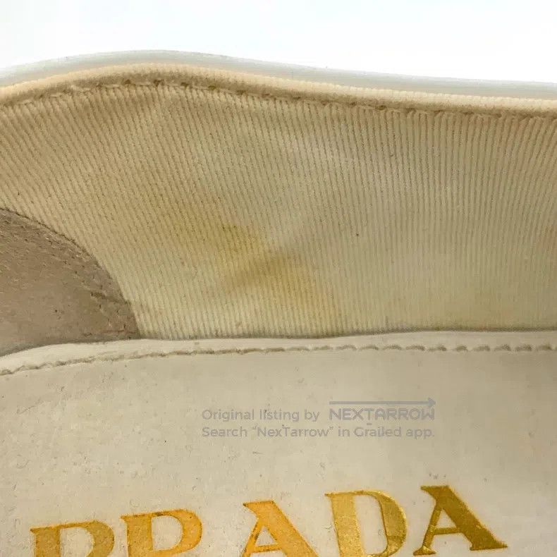 Prada Prada White triangle label casual flat loafers single shoe Size US 5.5 / IT 35.5 - 8 Thumbnail