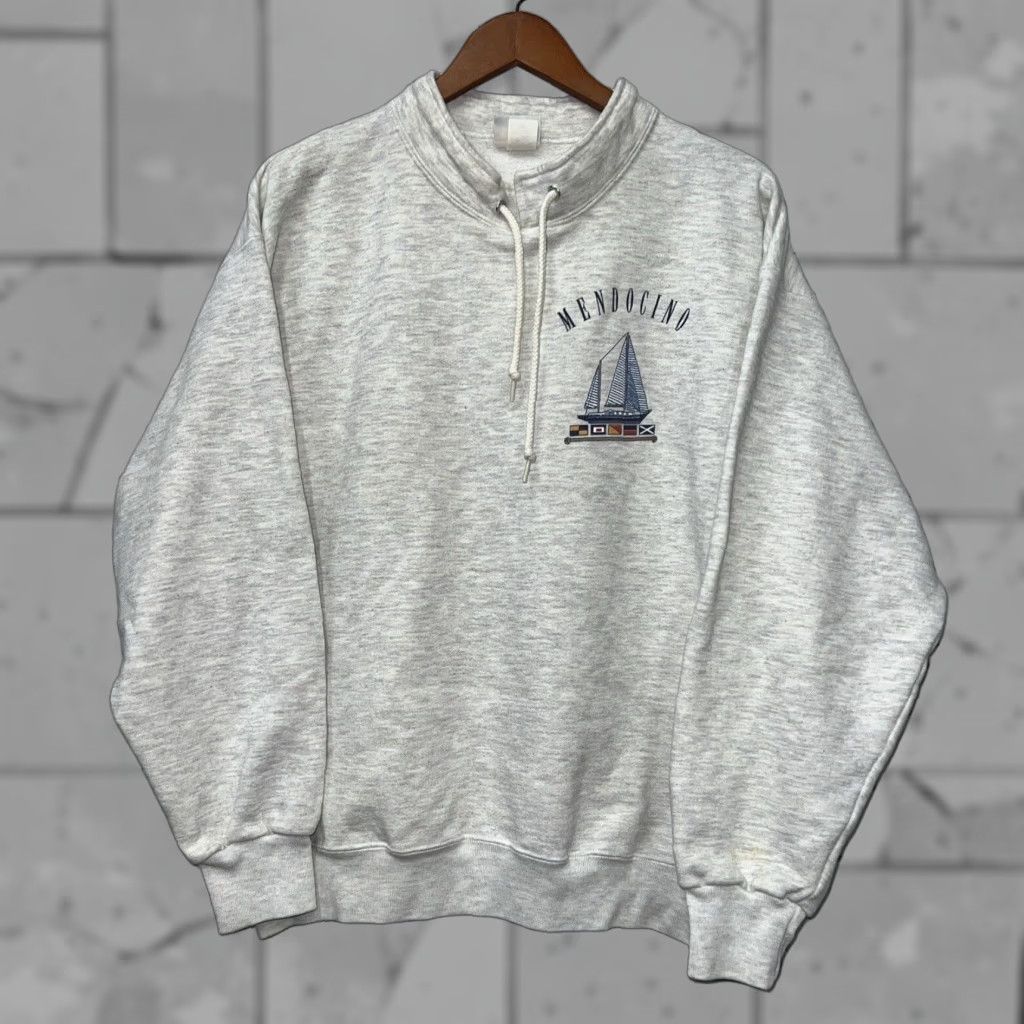 Vintage VINTAGE Castaways Pullover Sweater Mens L White USA Mendicini Size US L / EU 52-54 / 3 - 1 Thumbnail