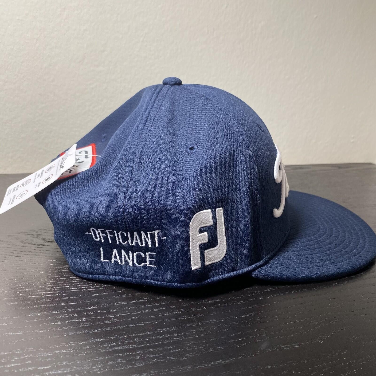 Titleist NWT Titleist Golf Tour Elite Flat Bill Hat Cap Navy/White Size ONE SIZE - 4 Thumbnail