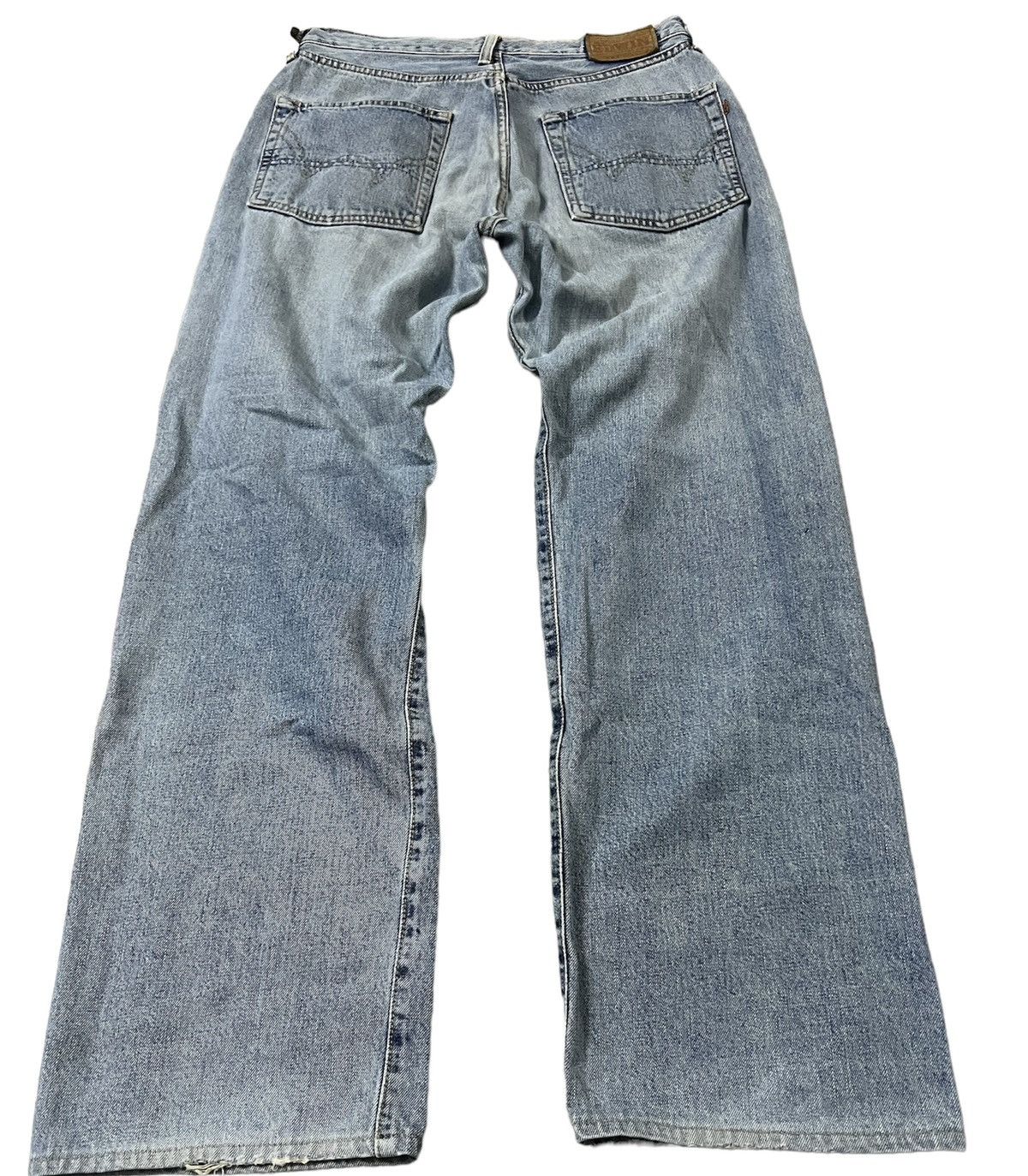 Edwin × Japanese Brand × Vintage EDWIN 505 FADED SELVEDGE DISTRESSED JEANS Size US 30 / EU 46 - 2 Thumbnail