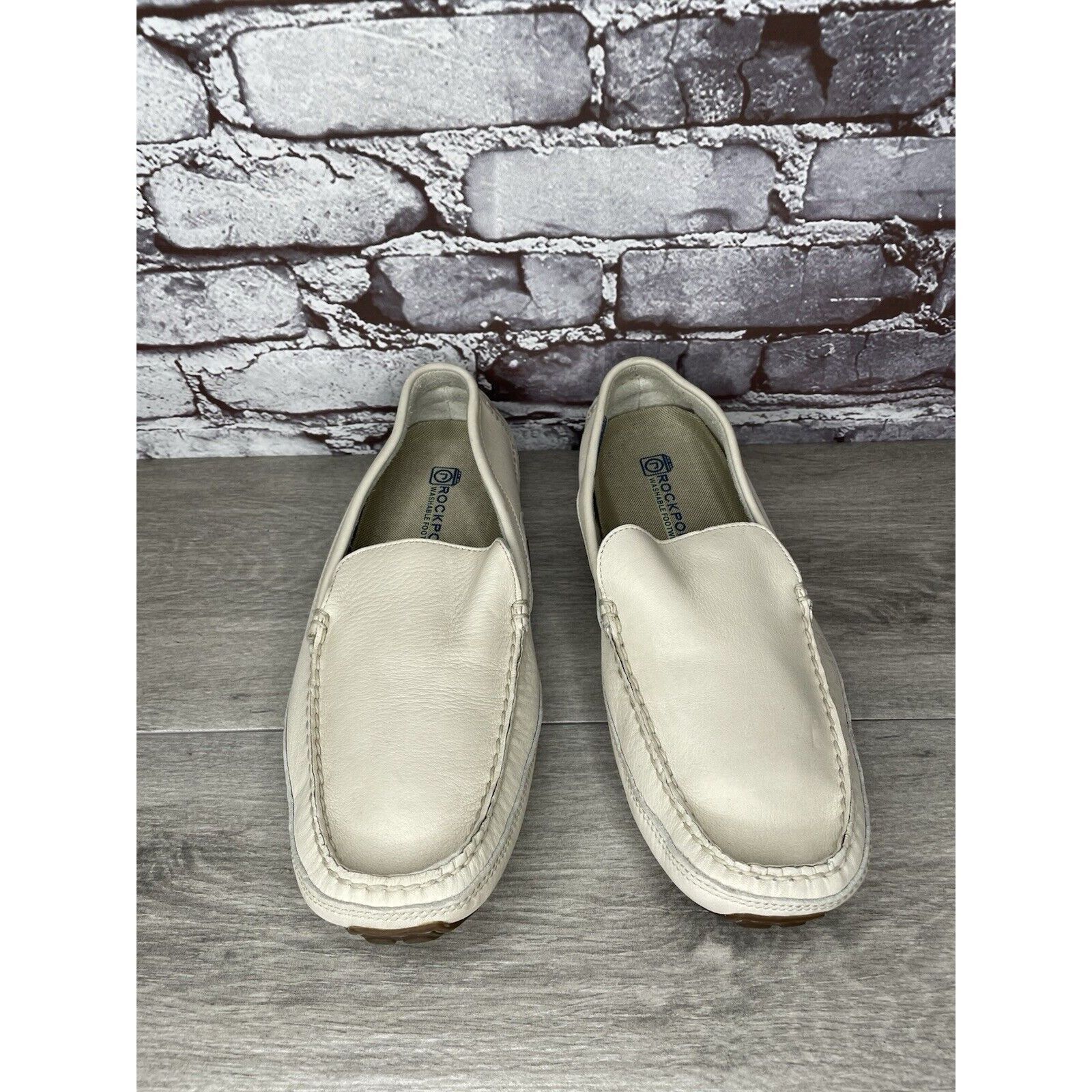 Rockport Rockport Washable Footwear Ivory Cream Leather Driving Shoes Size US 10.5 / EU 43-44 - 19 Thumbnail
