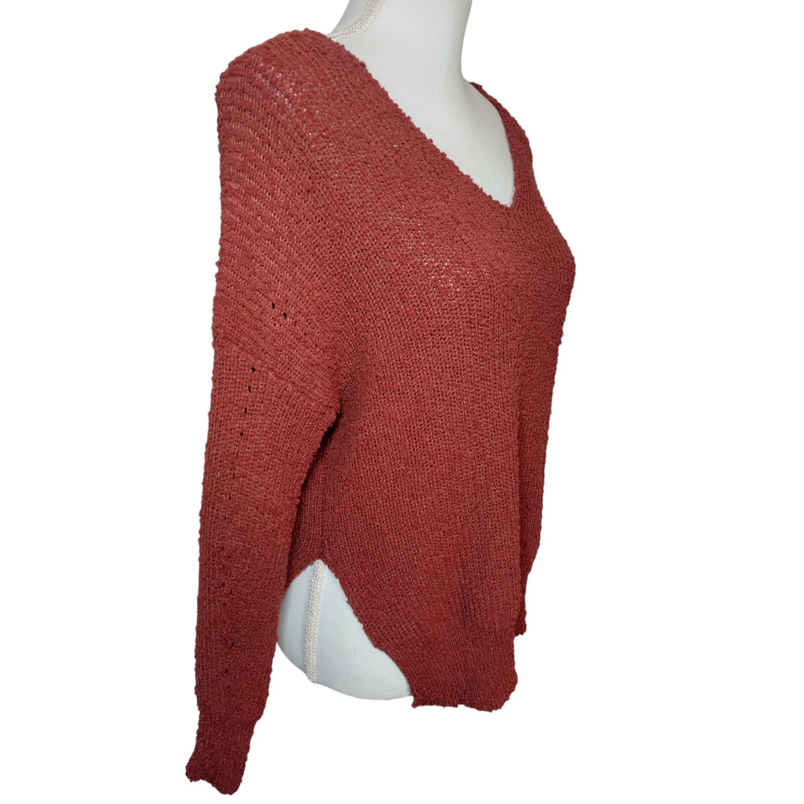 Debut Debut Womens Sweater Long Sleeves Pullover Orange Size XS Size XS / US 0-2 / IT 36-38 - 5 Thumbnail