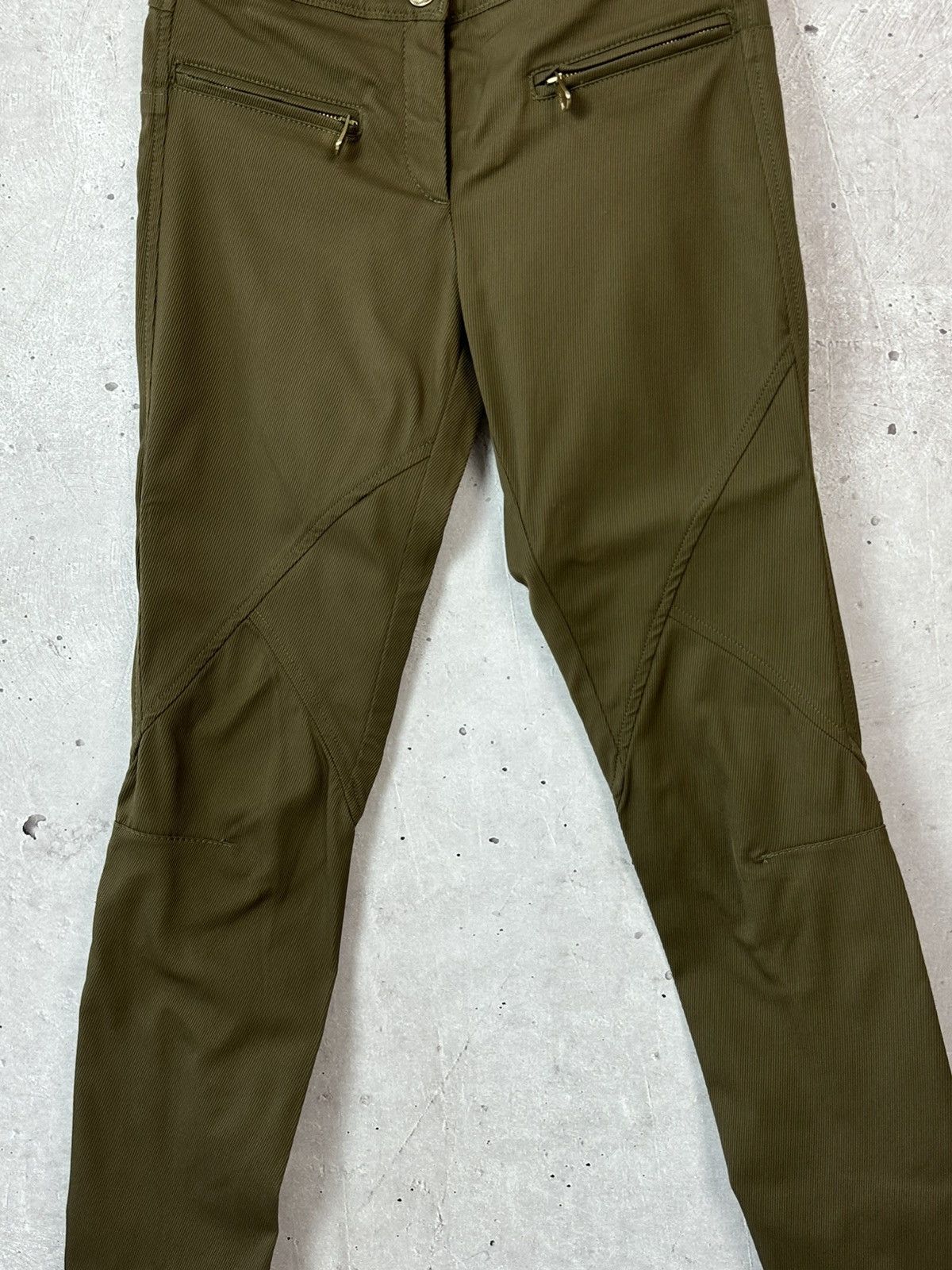 Versace Versace Collection Khaki Zip Ankle Pants Size 26" / US 2 / IT 38 - 4 Thumbnail