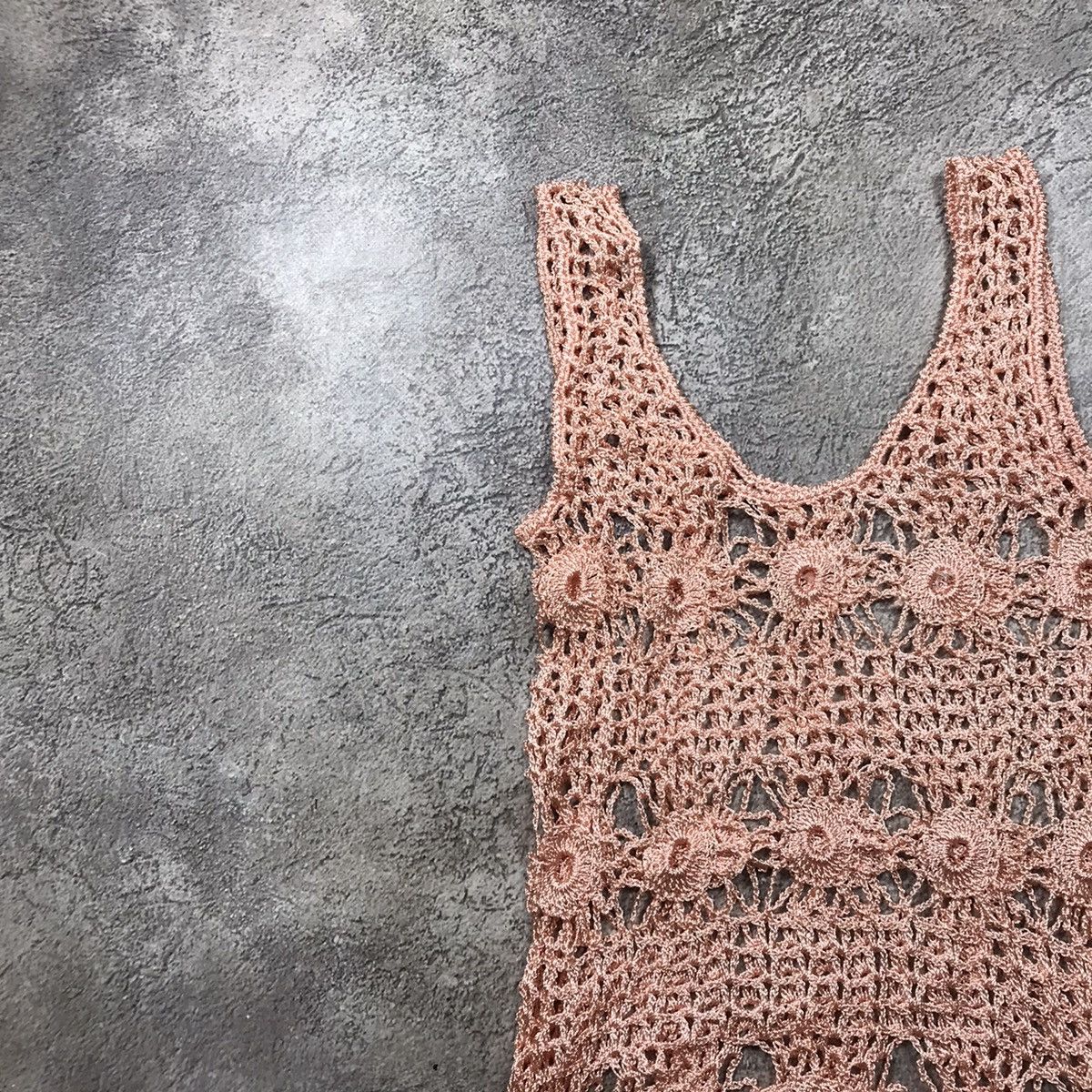 Vintage Vintage Y2K Knit Tank Top Crochet Grunge Oversized Washed M Size M / US 6-8 / IT 42-44 - 3 Thumbnail