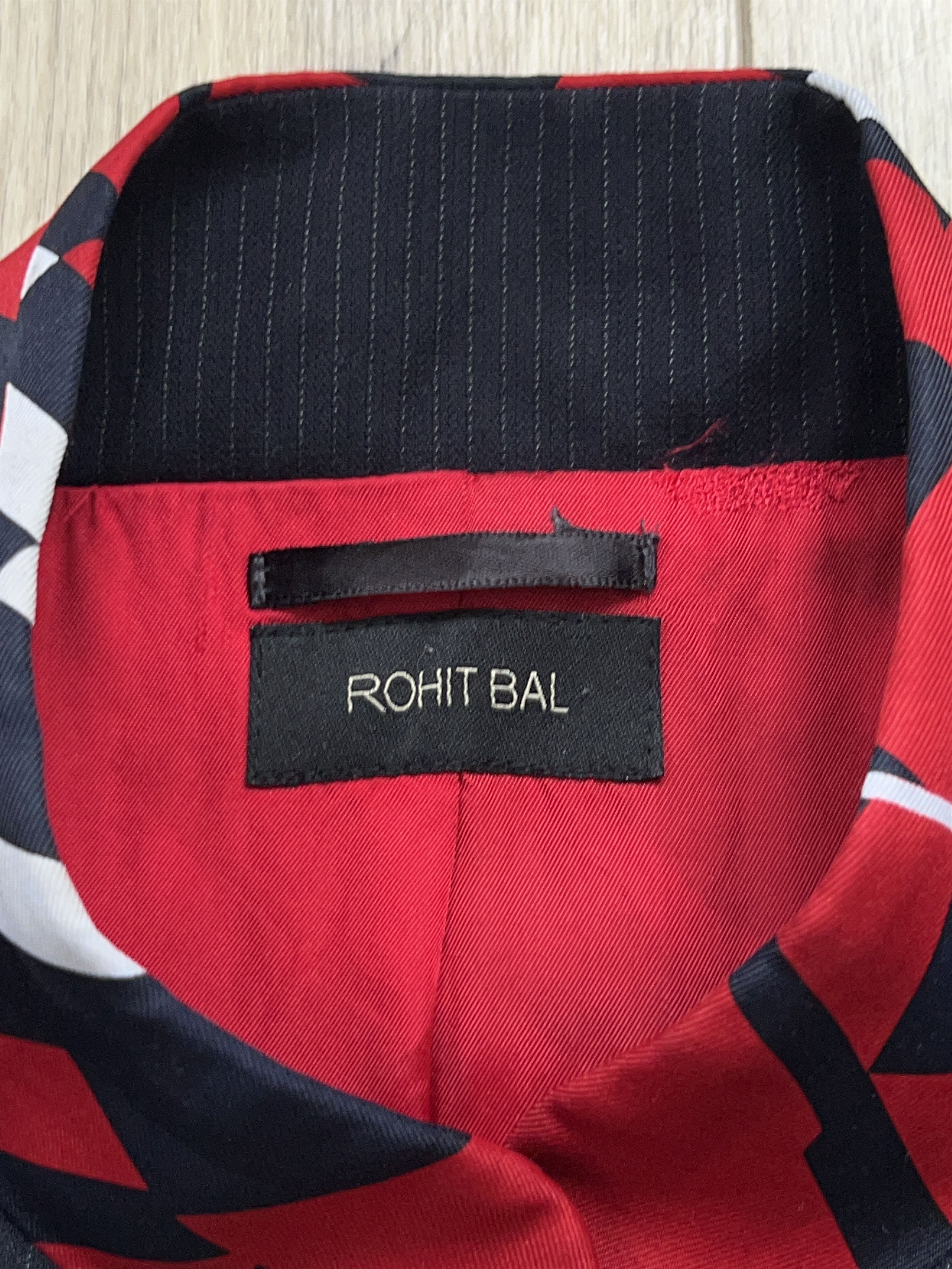 Designer ROHIT BAL Indian Nehru Jacket Coat Wool Polyester Size 18 XL Size XL / US 12-14 / IT 48-50 - 3 Thumbnail