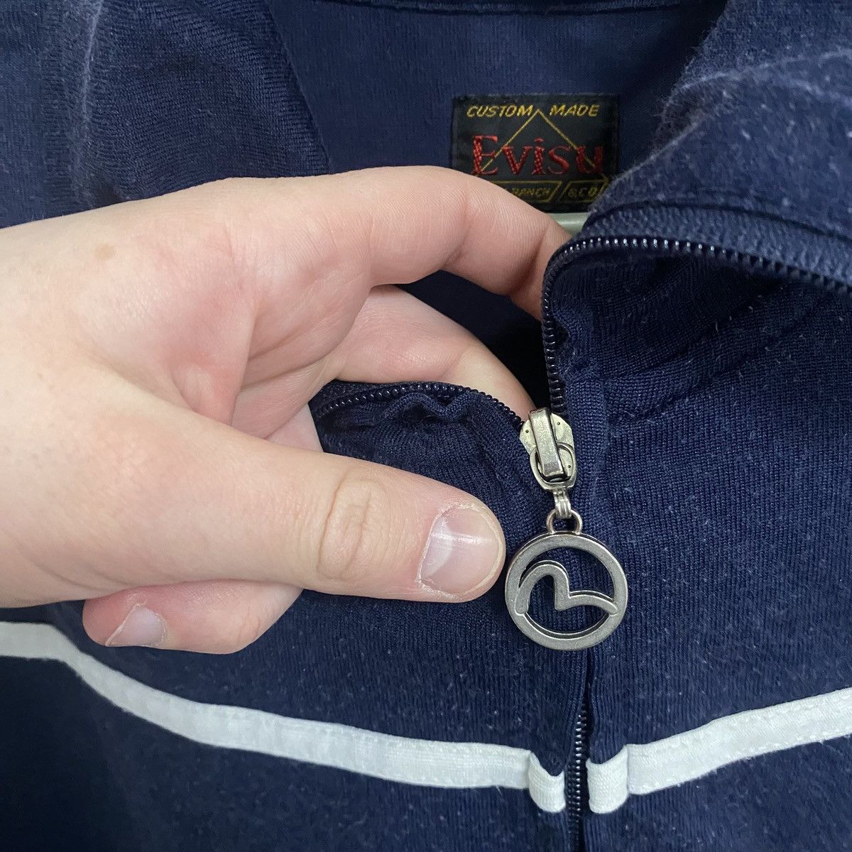 Evisu Vintage Evisu Full Zip Hoodie Big Logo Size US L / EU 52-54 / 3 - 8 Thumbnail