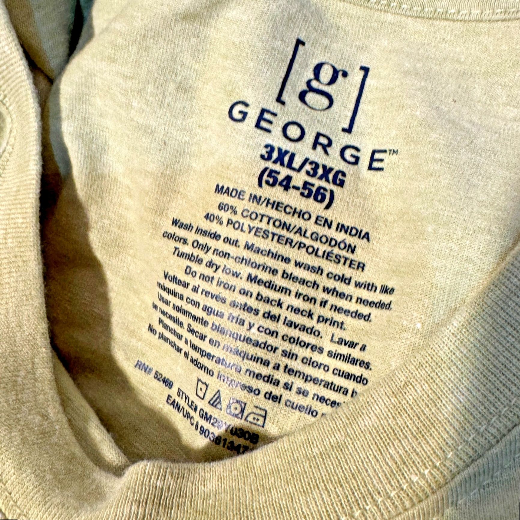 George George George Palm Tree's & Pineapple Blue & Green Graphic T-Shirt 3XL Cotton Blend Lot Size US XXL / EU 58 / 5 - 2 Thumbnail