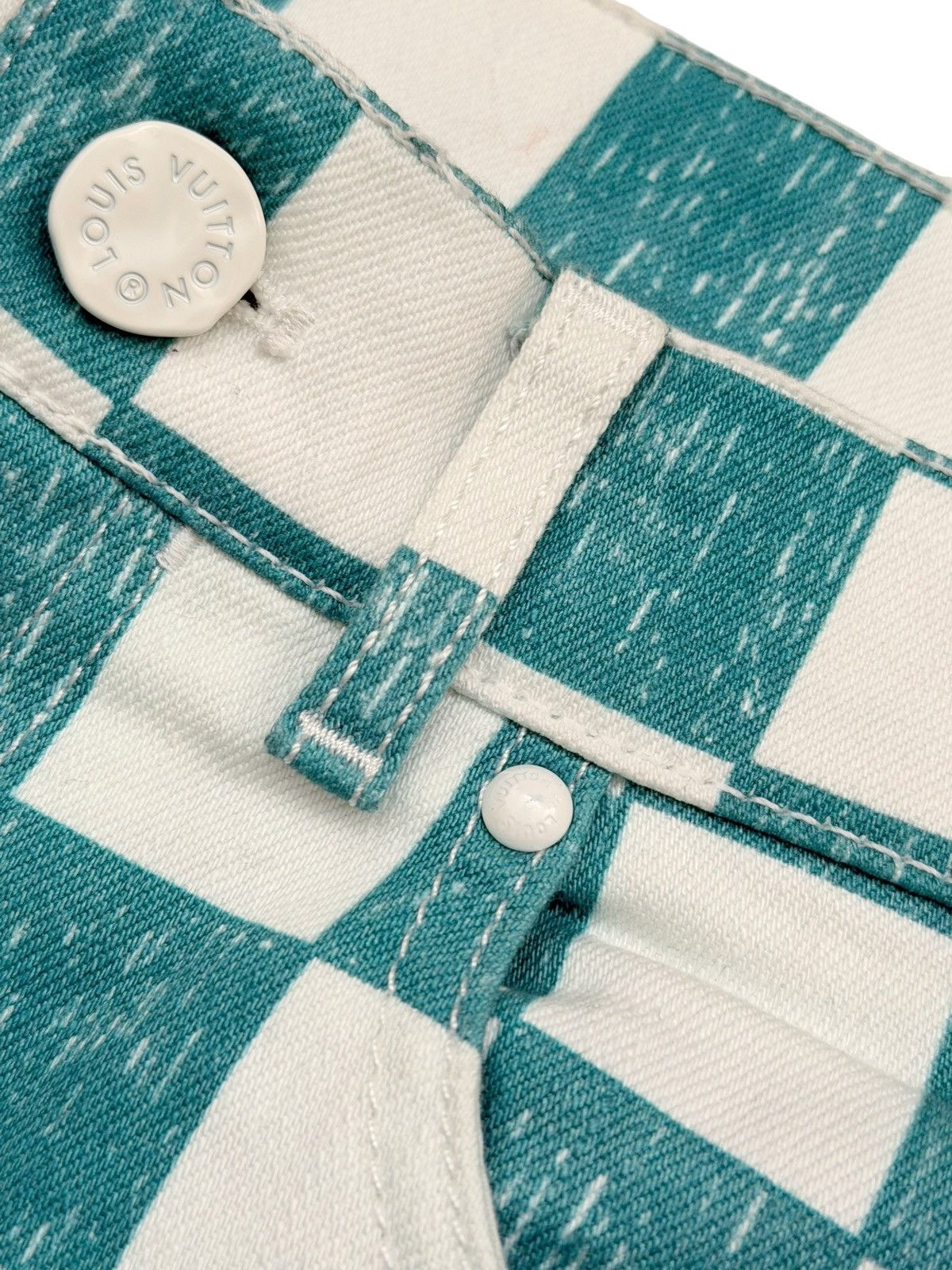 Louis Vuitton LV Checkerboard Scribble Damier Denim Jeans Size US 30 / EU 46 - 6 Thumbnail
