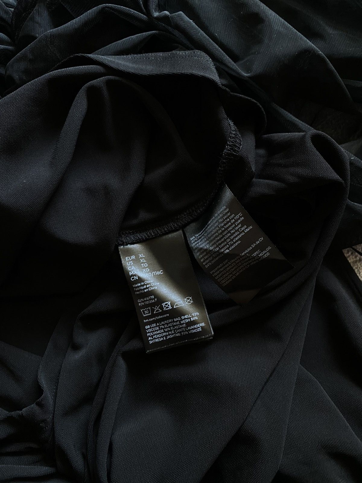 H&M × Mugler Mugler Hm Knot Detail Black One Shoulder Glove Mesh Dress Size M / US 6-8 / IT 42-44 - 11 Thumbnail