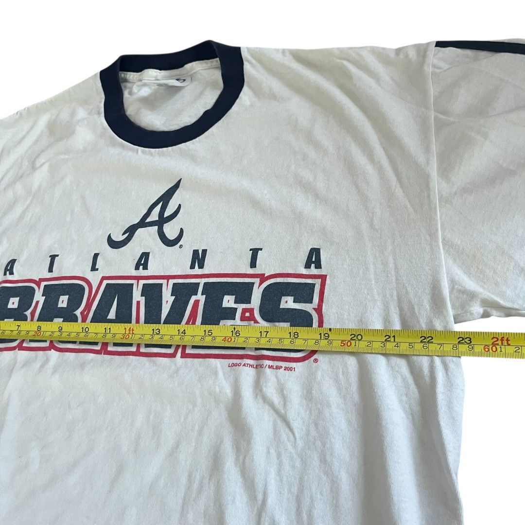MLB × Vintage VINTAGE Atlanta Braves MLB Ringer T Shirt Size US XL / EU 56 / 4 - 5 Thumbnail