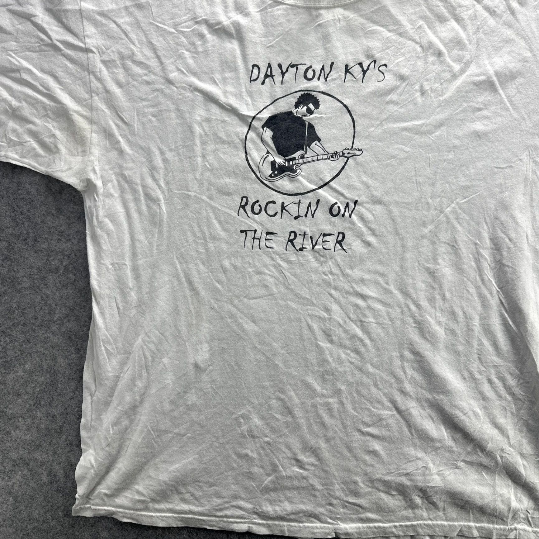 Anvil VINTAGE Rockin On The River Shirt Mens 2XL Dayton KY Concert Band Tee 2004 White Size US XXL / EU 58 / 5 - 4 Thumbnail
