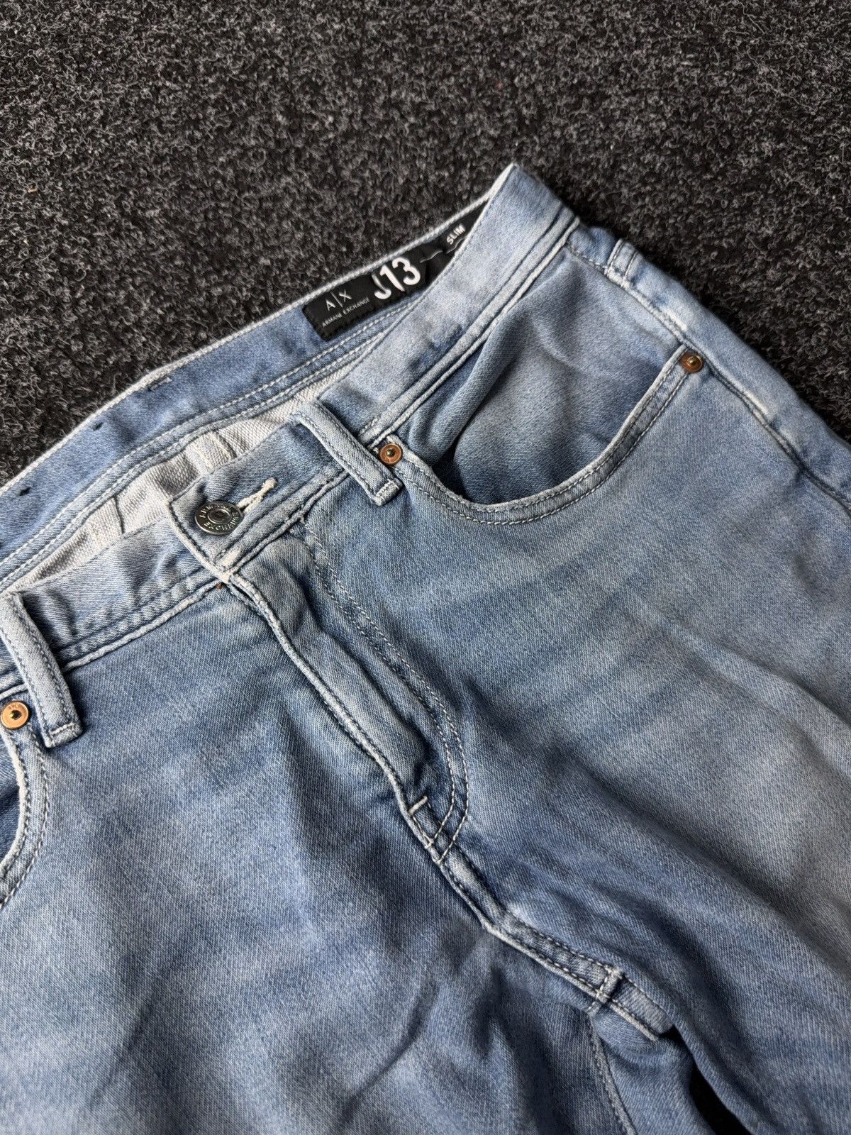 Armani Exchange Vintage 00s Emporio Armani Italy Y2K Distressed Jeans W30 Size US 30 / EU 46 - 6 Thumbnail