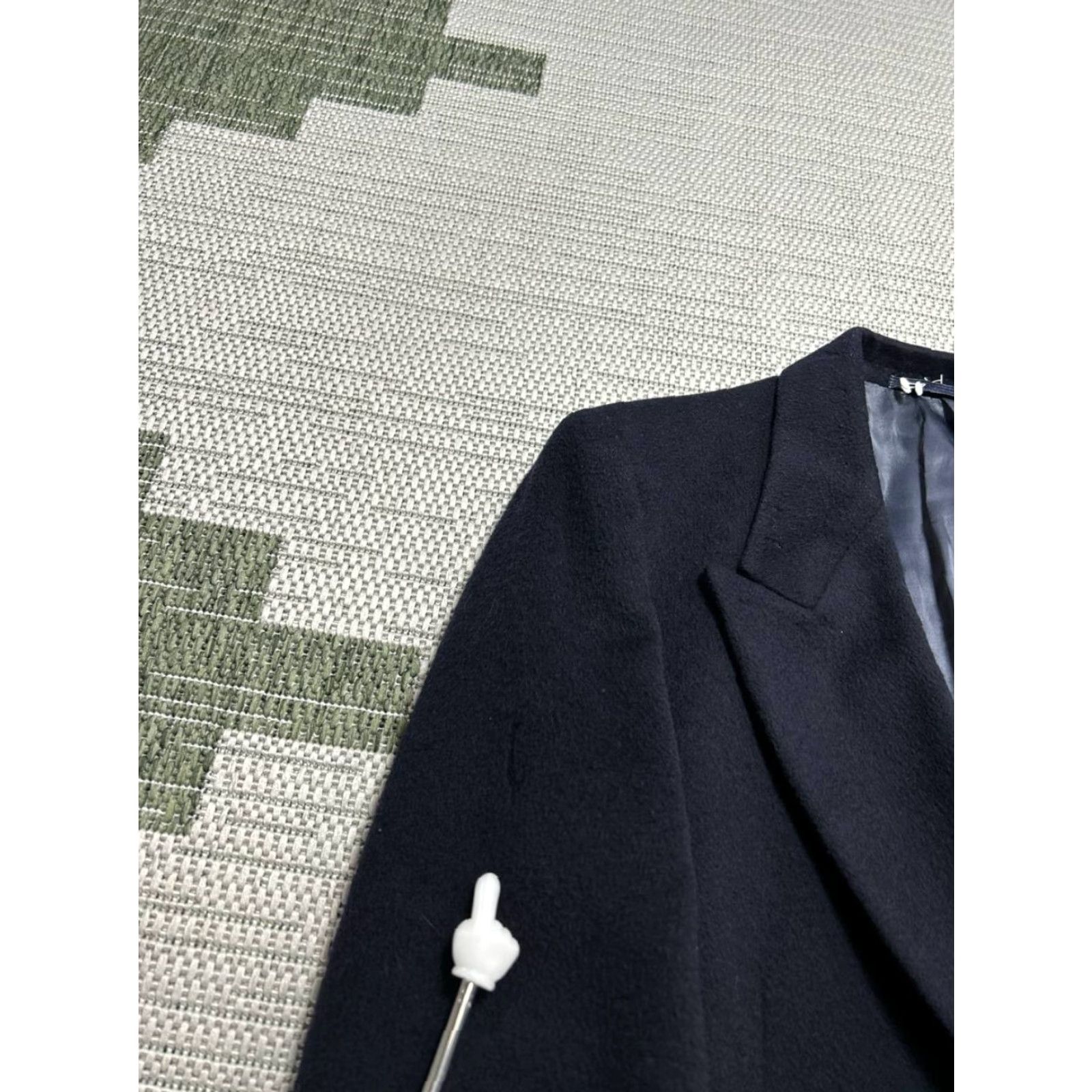 Vintage Vtg Principe By Marzotto Overcoat Mens 38 Blue Wool Coat Long Wool Mens Size US XXS / EU 40 - 4 Thumbnail
