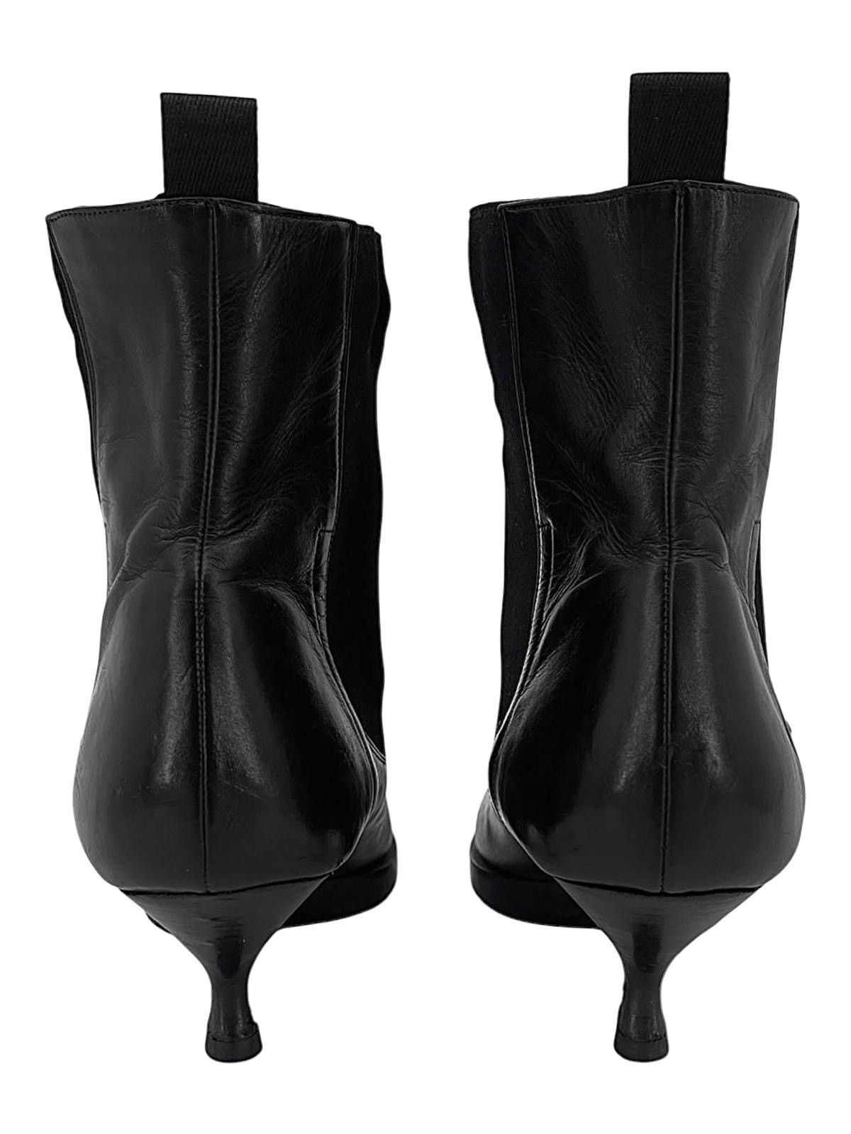 Prada Stivaletti Prada neri in pelle con tacco kitten heel – TG 39 Size US 9 / IT 39 - 3 Thumbnail