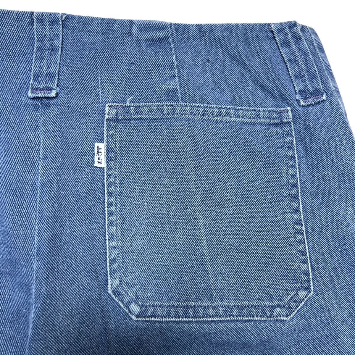 Levi's × Vintage Vtg 70s Levi’s For Gals Big E Button Fly Navy Dungaree Pants Size 30" / US 8 / IT 44 - 10 Thumbnail
