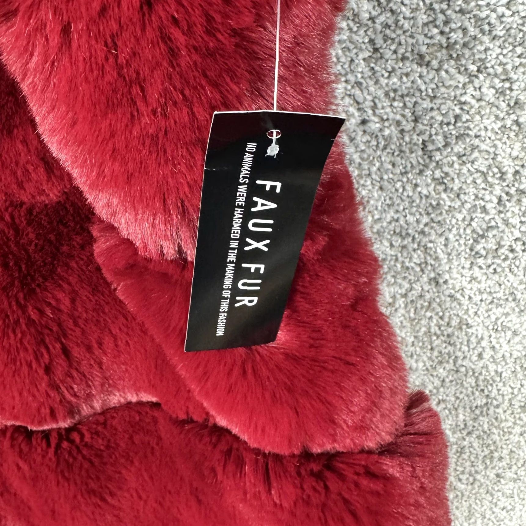 Vintage Cavalini Vest Womens 2X Red Faux Fur Quilted Lined Hook Eye Pockets Cozy Warm Size XXL / US 16-18 / IT 52-54 - 2 Thumbnail