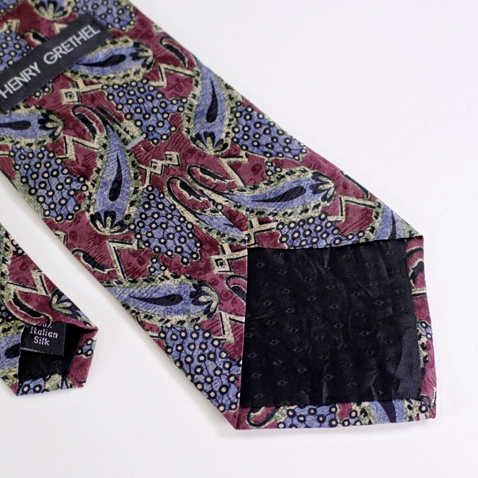 Henry Grethel Henry Grethel Purple Blue Paisley Abstract Jacquard Print Wi Size ONE SIZE - 6 Thumbnail