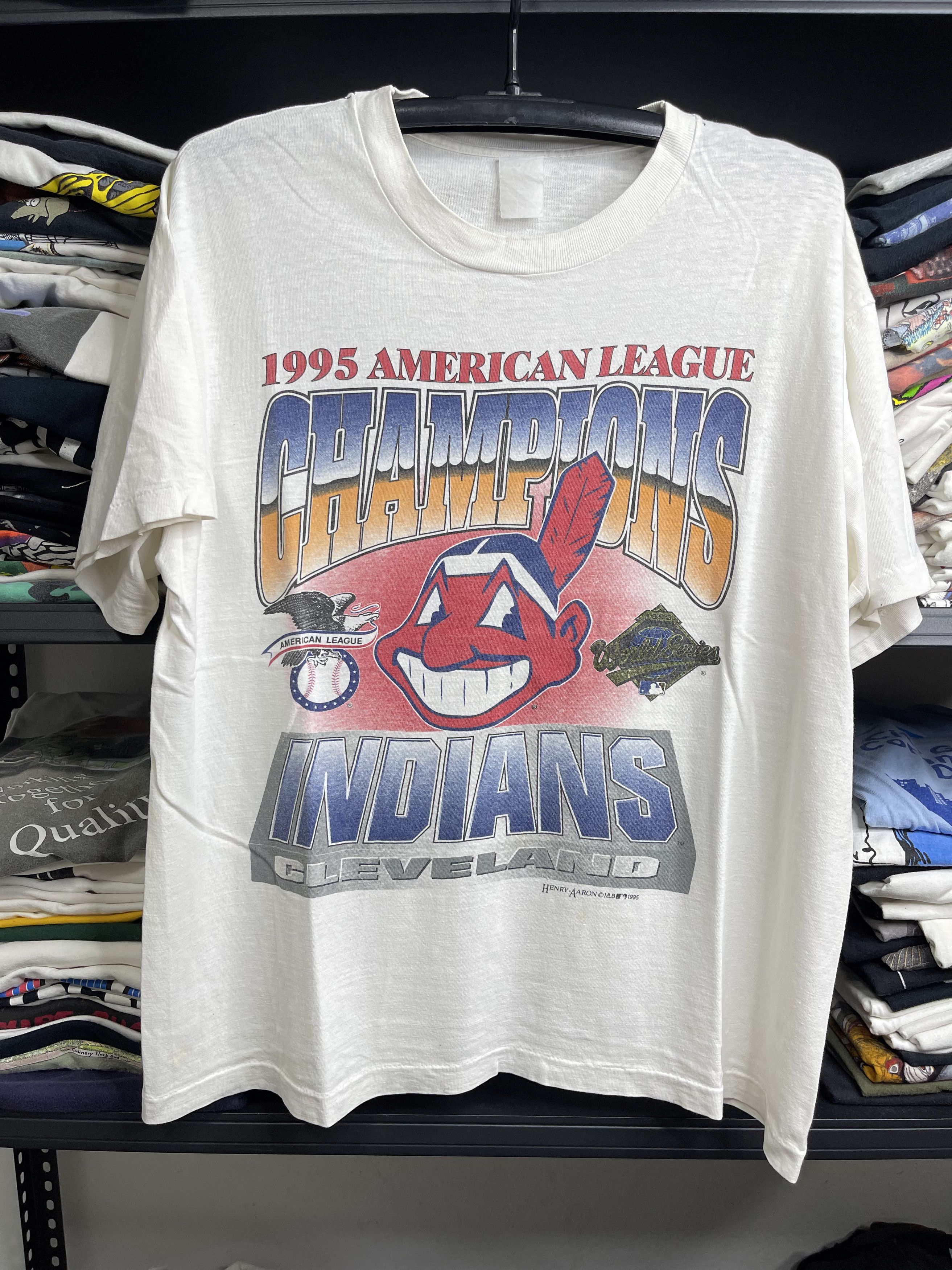 MLB × Vintage Cleveland Indians 1995 American League Champions Tee L Size US L / EU 52-54 / 3 - 1 Thumbnail