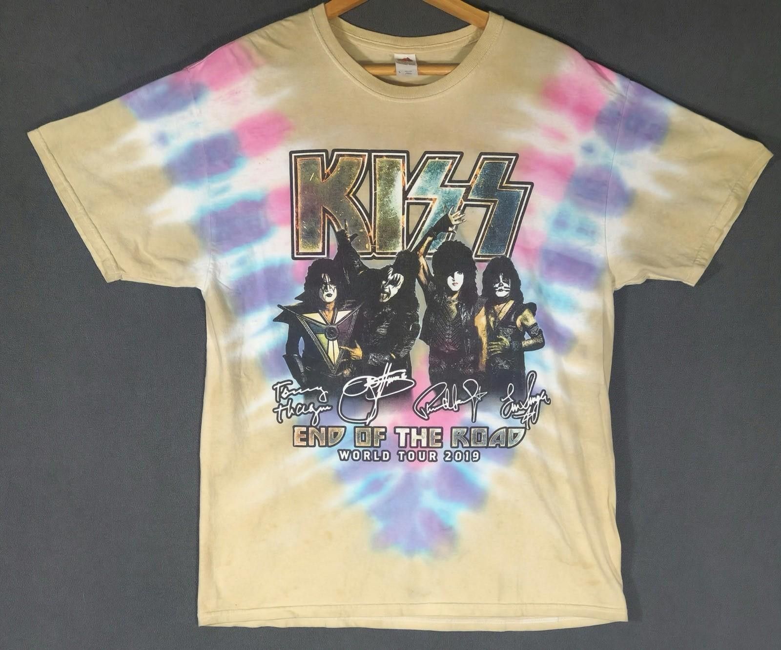 Fruit Of The Loom Vintage KISS “End of the Road 2019” Tie-Dye Tour Size L (#2) Size US L / EU 52-54 / 3 - 1 Thumbnail