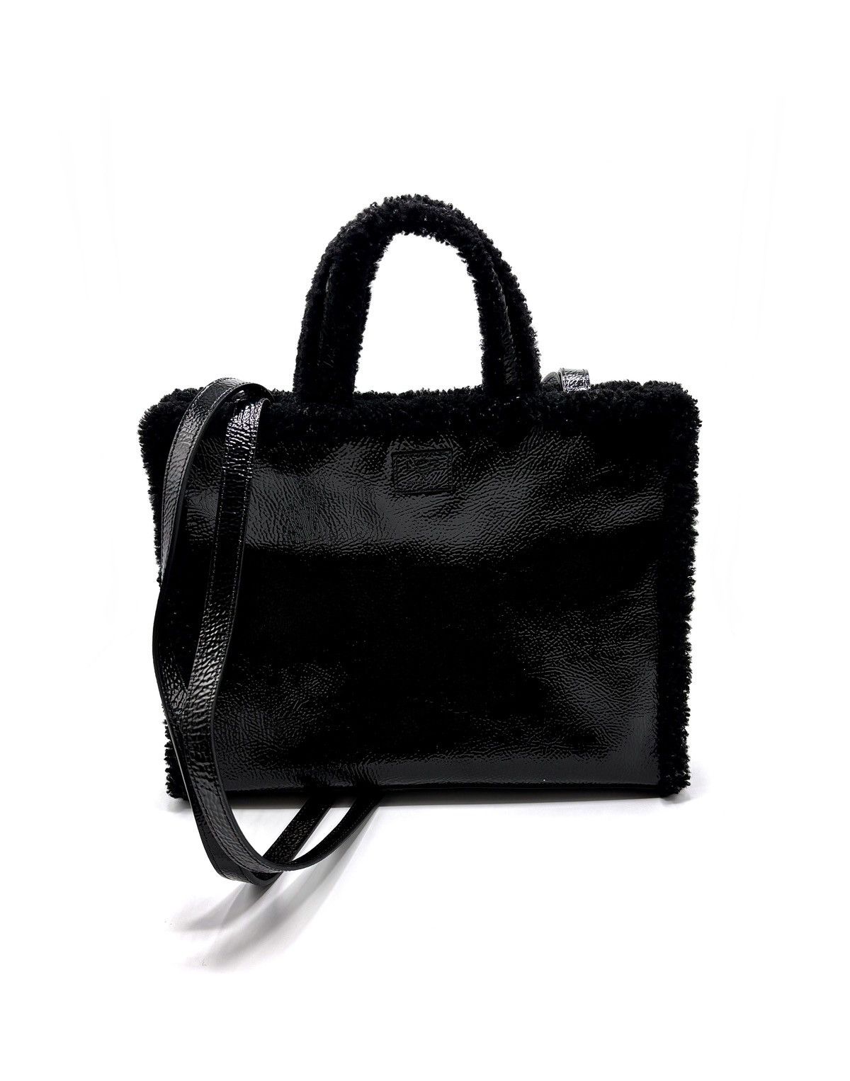 Telfar × Ugg UGG x Telfar Large Shopper Bag- Black Patent Leather Size ONE SIZE - 6 Thumbnail