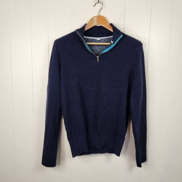 Robert Graham Robert Graham Navy Blue Quarter Zip Sweater size Medium Size US M / EU 48-50 / 2 - 1 Thumbnail