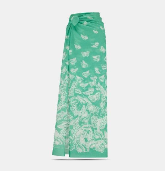 Dior o1w1db10425 41GRA331 Size: OS / Butterflies Sarong Size ONE SIZE - 1 Thumbnail