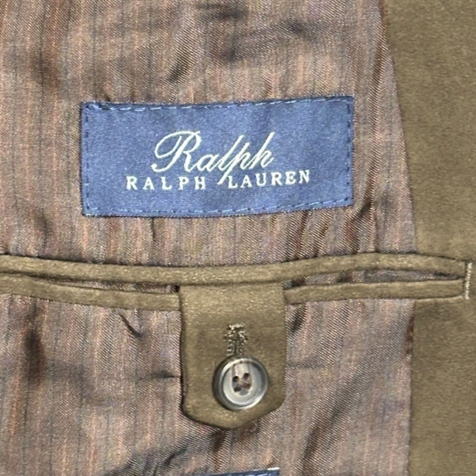 Ralph Lauren Ralph Lauren Blazer Sport Coat Mens 42L Brown Faux Suede Size 42L - 7 Thumbnail