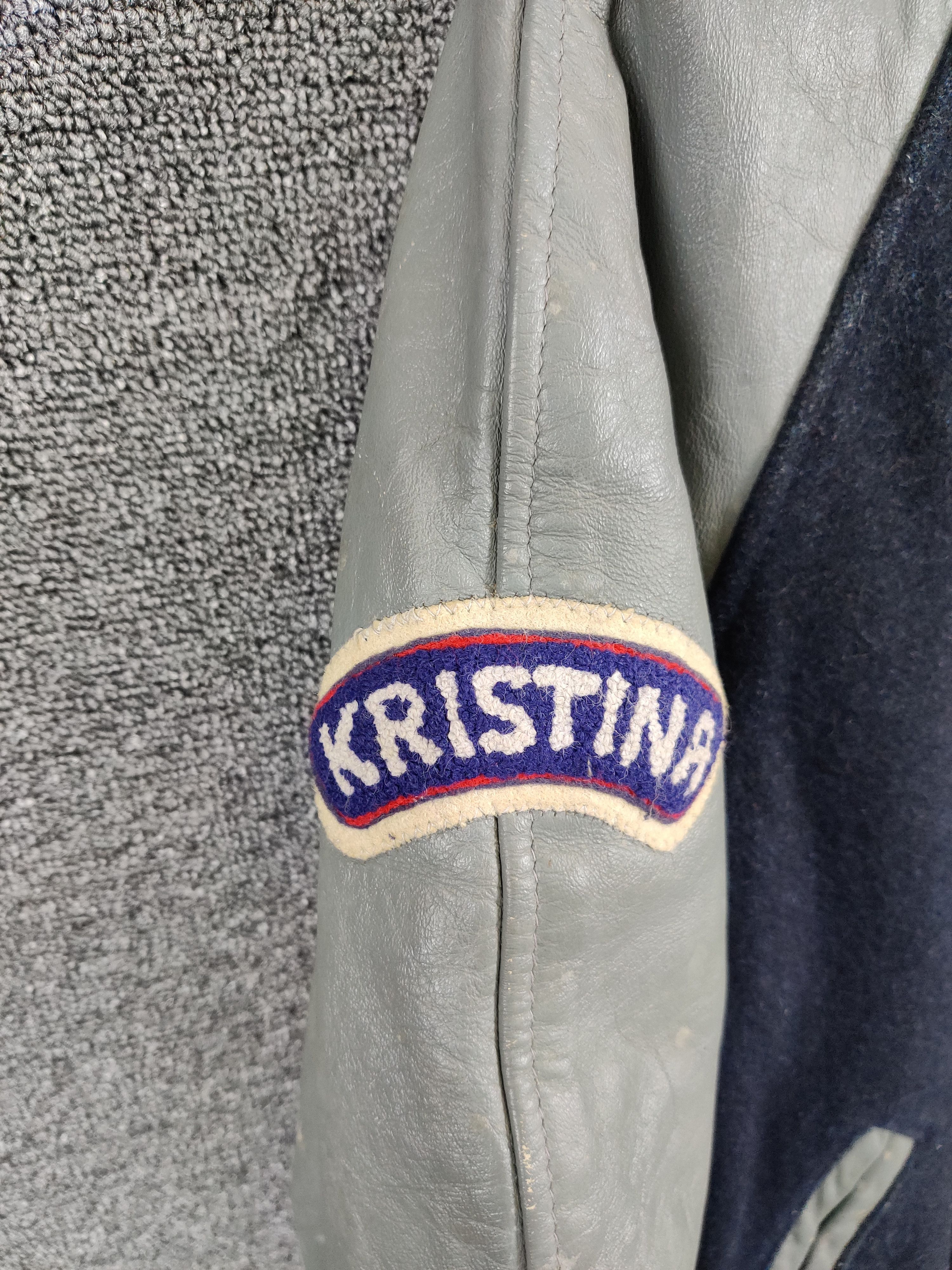 Vintage Vintage West Carleton Wool Varsity Leather Jacket Size US M / EU 48-50 / 2 - 9 Thumbnail