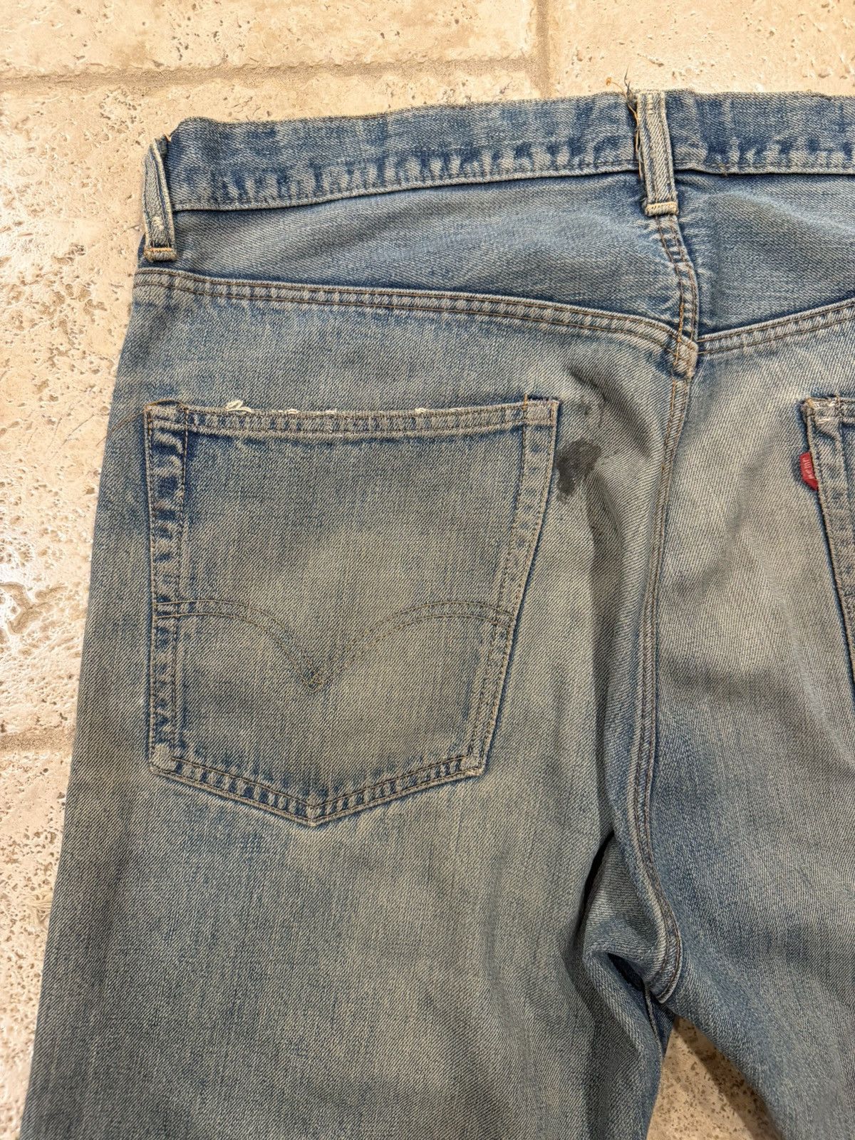 Levi's Vintage Clothing Vintage Levi’s 60’s-70’s Thrashed Blue Wash Denim Jeans Size 36 - 12 Thumbnail