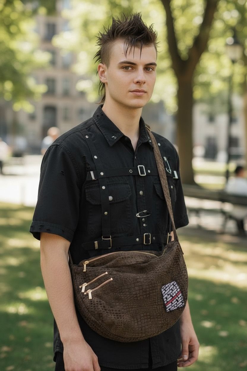 Japanese Brand 14 FOURTEEN WAKE UP! MOTHER FUCKER Cotton Velvet Sling Bag Size ONE SIZE - 1 Thumbnail