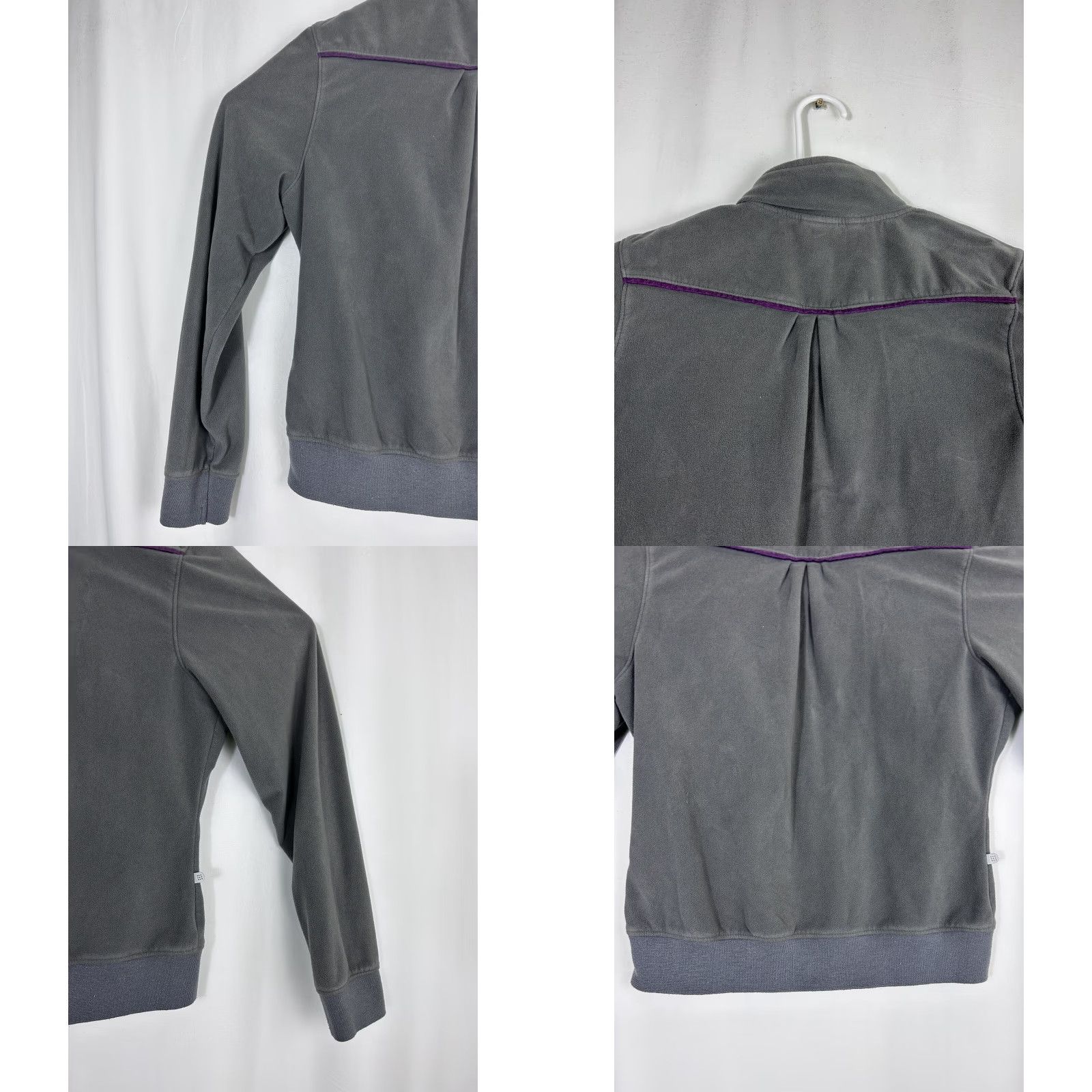 Merrell Merrell Womens Medium Gray Purple Fleece Full Zip Up Jacket Size M / US 6-8 / IT 42-44 - 9 Thumbnail