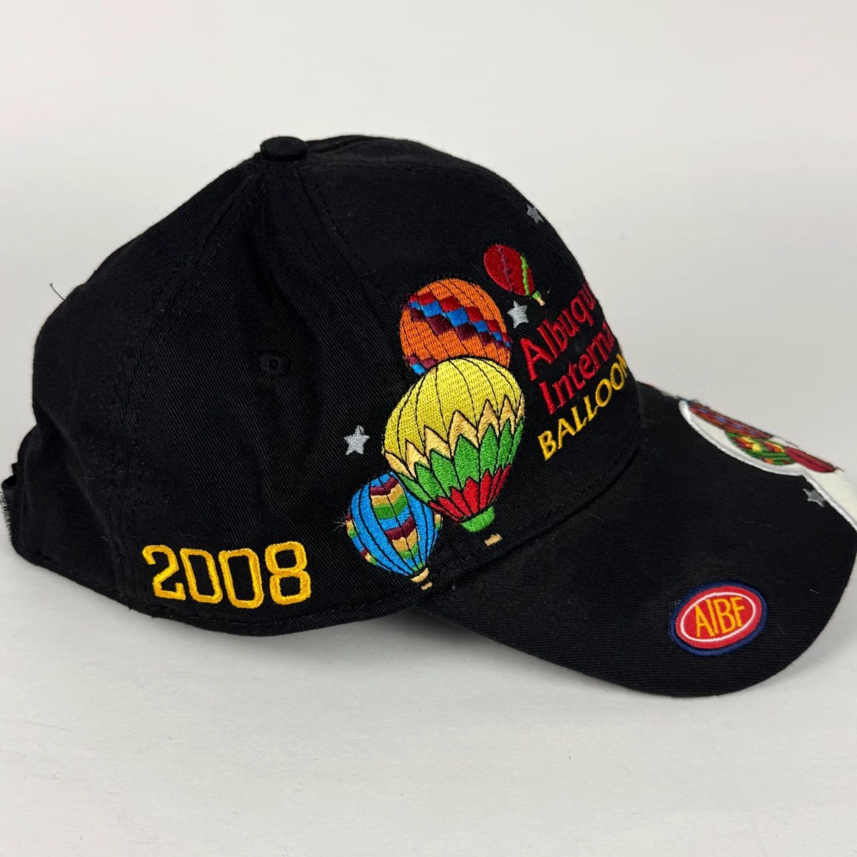 Vintage VINTAGE Albuquerque International Balloon Fiesta Embroidered Hat All Over 08 Y2K Adjustable Cotton Black HaT Cap Mens Size ONE SIZE - 5 Thumbnail