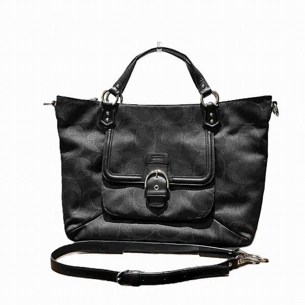 Coach Coach Signature 2Way Bag Canvas Shoulder Bag F26241 in Brown, Women's