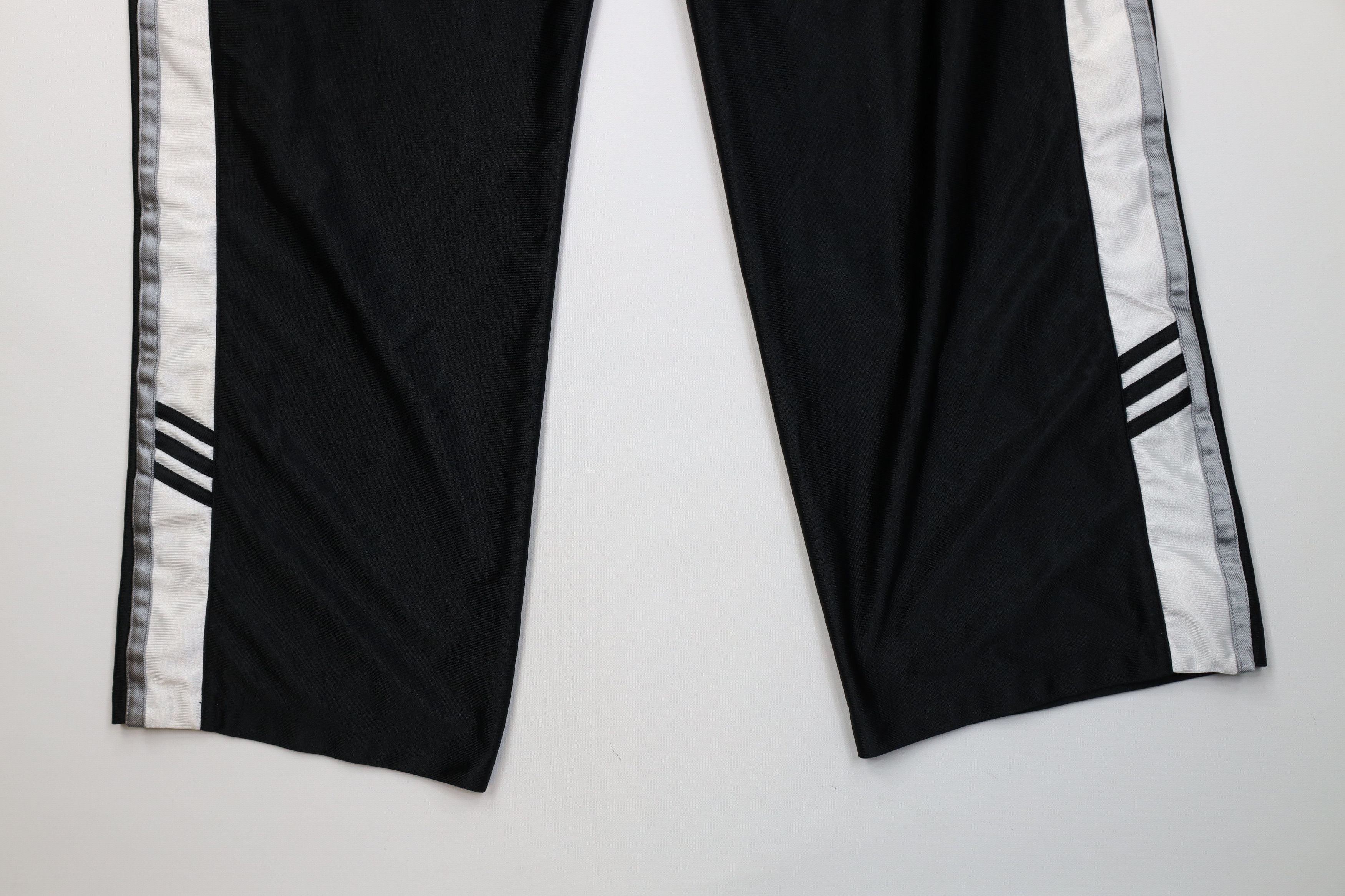 Adidas Vintage Y2K Adidas Striped Wide Leg Tearaway Pants Black Size US 40 / EU 56 - 4 Thumbnail