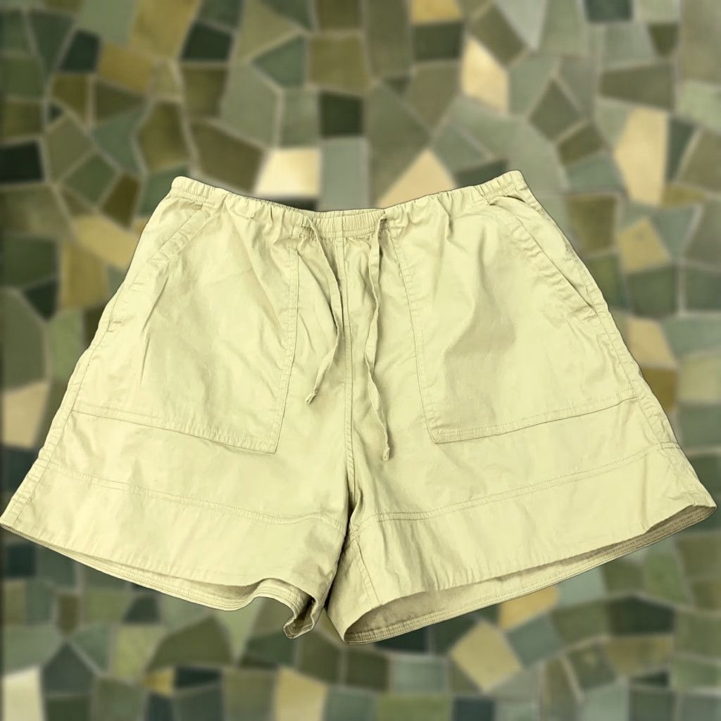 Lululemon Lululemon Shorts Small Womens Beige Drawstring Elastic Waist Cotton Blend Casual Size 28" / US 6 / IT 42 - 1 Thumbnail