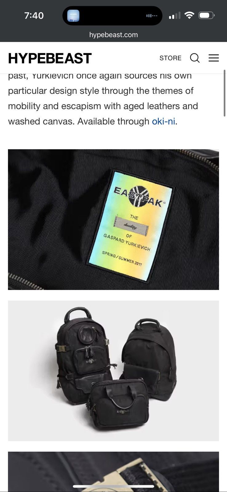Eastpak × Gaspard Yurkievich EASTPAK x Gaspard Yurkievich 2011 Spring Capsule Collection Size ONE SIZE - 12 Thumbnail